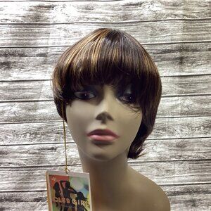 Foxy #P4/27 Dark Brown Honey Blonde Short Synthetic Wig Adjustable